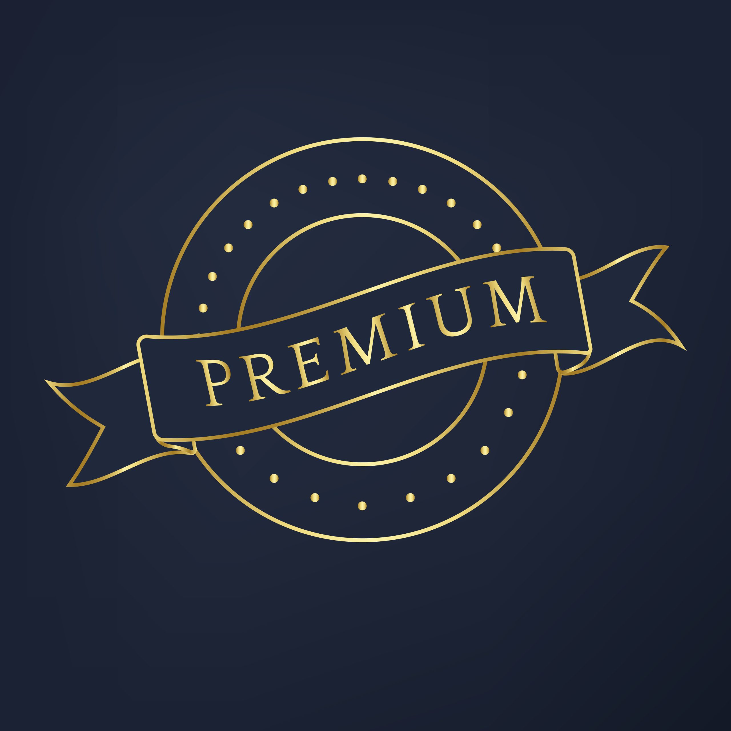 premium collection badge design vector
